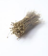 Handmade Silver/ Antique Gold two Ball Headpins 26/28/30 gauge - 2.75 inch long - 70mm 20/50/150 grams vintage supply, wire craft supply