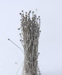 Handmade Silver/ Antique Gold two Ball Headpins 26/28/30 gauge - 2.75 inch long - 70mm 20/50/150 grams vintage supply, wire craft supply