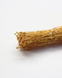 Handmade Silver/ Antique Gold two Ball Headpins 26/28/30 gauge - 2.75 inch long - 70mm 20/50/150 grams vintage supply, wire craft supply