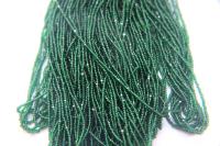 13/0 Charlotte Cut Beads Deep Green Transparent 5/10/20/50/250/500 grams glass beads, jewelry supply, vintage findings, craft supply, rare
