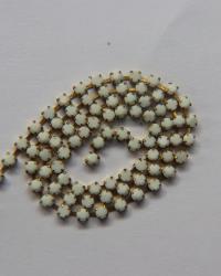 16 SS Rhinestone Chain Vintage Glass Pressed Chatons Chalk White Opaque (4mm) 1/2/5/15 Meters embroidery materials, craft vintage findings