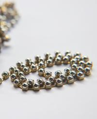 16 SS Silver Cabochon Chain Metallic Vintage Pressed (4mm) 1/2/5/15 Meters vintage findings, strass chains, craft supplies