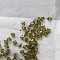 5mm Khaki Swarovski Bicone beads Cuts 12/36/72/144/432/720 Pieces (550) VINTAGE SWAROVSKI, jewelry making, embroidery materials, craft