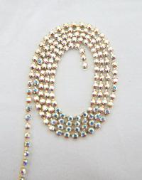 18pp Swarovski Crystal AB (2.5mm) 0.5/1/2/5 Meters Brass Settings Wedding Bridal Supplies|Jewelry Making|Decoration, strass chains, laces