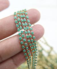 12 SS Swarovski Vintage Rhinestone Chain in Green Alabaster 3mm 0.5/1/2/5 Meters Wedding Bridal Supplies|Jewelry Making|Decoration, strass