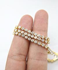 10ss/12ss Swarovski Close Cup Chain in Crystal Xillion Made in Austria 0.5/1/2/5 Meters rare couture material Bridal Supplies|Jewelry Making