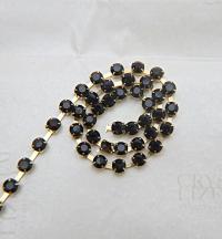 16 SS Rhinestone Chain Swarovski in Mocca (286) 4mm 0.5/1/2/5/15 Meters embroidery materials, craft vintage findings, embellishments, rare