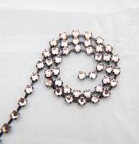 16ss Swarovski 2088 Chain in Flat Vintage Rose (4mm) 0.5/1/2/5 Meters Vintage Black Settings Bridal Supplies|Jewelry Making, embellishments