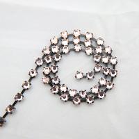 16ss Swarovski 2088 Chain in Flat Vintage Rose (4mm) 0.5/1/2/5 Meters Vintage Black Settings Bridal Supplies|Jewelry Making, embellishments