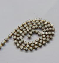 16 SS Rhinestone Chain Vintage Glass Pressed Chatons Chalk White Opaque (4mm) 1/2/5/15 Meters embroidery materials, craft vintage findings