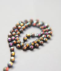 16ss Swarovski 2088 Chain in Flat Back Crystal Aurore Boreale (4mm) 0.5/1/2/5/15 Meters Brass/Vintage Black Settings Brooch Bouquet Supply