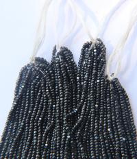 11/0 Hanks Charlotte Cut Beads Jet Hematite Metallic 1/5/25/50/100 Hanks 2.0mm glass beads, jewelry supply, findings, craft supply, vintage