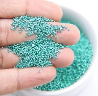 1mm Micro Teal Green Metallic Plated Tube Beads 5/10/100/500 Grams High Quality Nail Art decoration / Haute Couture Embroidery / Doll Making