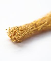 Handmade Silver/ Antique Gold two Ball Headpins 26/28/30 gauge - 2.75 inch long - 70mm 20/50/150 grams vintage supply, wire craft supply
