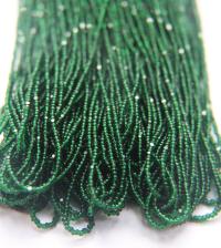 11/0 Charlotte ture Cut Beads Deep Green Transparent 10/20/50/250/500 grams glass beads, jewelry supply, findings, craft supply, vintage