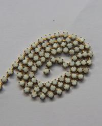16 SS Rhinestone Chain Vintage Glass Pressed Chatons Chalk White Opaque (4mm) 1/2/5/15 Meters embroidery materials, craft vintage findings