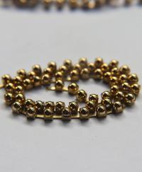 16 SS Aurum Gold Cabochon Chain Metallic Vintage Pressed (4mm) 1/2/5/15 Meters vintage findings, strass chains, craft supplies