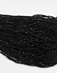 8/0 Charlotte Cut Beads Jet Black 10/20/50/250/500 Grams glass beads, jewelry supply, vintage findings, craft supply, rare materials, bijoux