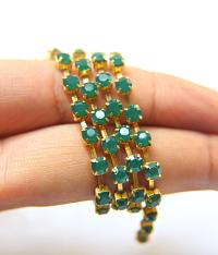 18ss Swarovski Rhinestone Chain in Palace Green Opal 0.5/1/2/5 Meters Bridal Supplies, Jewelry, vintage findings, embroidery materials