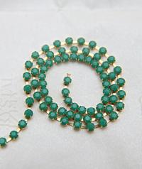 12 SS Swarovski Vintage Rhinestone Chain in Green Alabaster 3mm 0.5/1/2/5 Meters Wedding Bridal Supplies|Jewelry Making|Decoration, strass