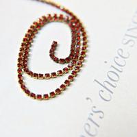 14pp Swarovski Vintage Chain in Siam (2mm) 0.5/1/2/5/15 Meters Brass Settings vintage premium findings, strass chains, jewelry making