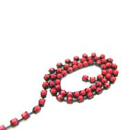 16ss Swarovski 2088 Chain in Flat Back Light Siam (4mm) 0.5/1/2/5 Meters Vintage Black Settings Bridal Supplies, strass chains