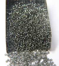 11/0 Charlotte true Cut Beads Silver Lined Black Diamond 10/20/50/250/500 Gms (10 Grams 1300) Pieces glass beads vintage findings