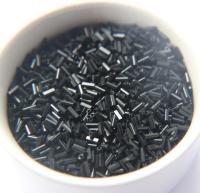 True Cuts Size 2 (2x4mm) Bugle Beads 5/10/20/50/250/500 Grams Jet Black 23980 Preciosa Ornella loose tube beads, embroidery materials, craft