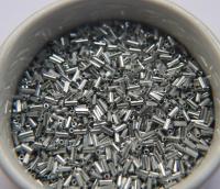 True Cuts Size 2 (2x4mm) Bugle Beads 5/10/20/50/250/500 Grams Metallic Aluminum Silver Preciosa Ornella loose tube beads embroidery material