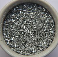 True Cuts Size 2 (2x4mm) Bugle Beads 5/10/20/50/250/500 Grams Metallic Aluminum Silver Preciosa Ornella loose tube beads embroidery material