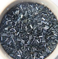 True Cuts Size 2 (2x4mm) Bugle Beads 5/10/20/50/250/500 Grams Metallic Blue Preciosa Ornella loose tube beads, embroidery materials, craft