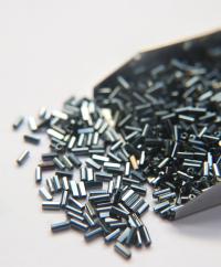 True Cuts Size 2 (2x4mm) Bugle Beads 5/10/20/50/250/500 Grams Metallic Blue Preciosa Ornella loose tube beads, embroidery materials, craft