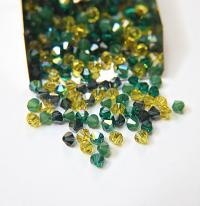 5mm Green Gems Designer Mixes Swarovski Bicone beads 12/36/72/144/432/720 Pieces jewelry making, embroidery materials, mix beads
