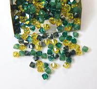 5mm Green Gems Designer Mixes Swarovski Bicone beads 12/36/72/144/432/720 Pieces jewelry making, embroidery materials, mix beads