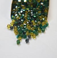 5mm Green Gems Designer Mixes Swarovski Bicone beads 12/36/72/144/432/720 Pieces jewelry making, embroidery materials, mix beads