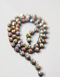 16ss Swarovski 2088 Chain in Flat Back Crystal Aurore Boreale (4mm) 0.5/1/2/5/15 Meters Brass/Vintage Black Settings Brooch Bouquet Supply