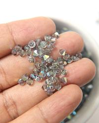 Swarovski (3/4mm) Black Diamond AB Bicones rainbow beads 36/72/144/432/720 Pieces rainbow beads, jewelry making, couture embellishments