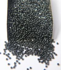 13/0 Charlotte Cut Beads Jet Hematite Metallic 5/10/20/50/250/500 Grams 1.6mm craft supplies, jewelry making, embroidery materials, vintage