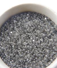 8/0 Charlotte Cut Beads Ionized Crystal Light Grey 10/20/50/250/500 Grams glass beads, jewelry supply, vintage findings, craft supply