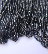 11/0 Hanks Charlotte Cut Beads Jet Hematite Metallic 1/5/25/50/100 Hanks 2.0mm glass beads, jewelry supply, findings, craft supply, vintage