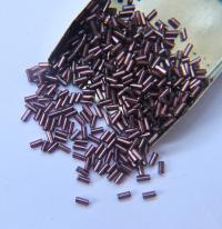 True Cuts Size 2 (2x4mm) Bugle Beads 5/10/20/50/250/500 Grams Amethyst Silverlined Preciosa Ornella loose tube beads, embroidery materials