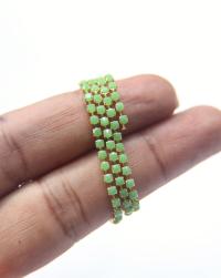 6SS Rhinestone Chain Vintage Glass Light Olive opaque 2mm 1/2/5/15 Meters embroidery materials, craft vintage findings, embellishments lace