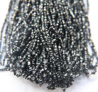 11/0 Hanks Charlotte Cut Beads Patina Black Silver 1/5/25/50/100 Hanks 2.0mm PREMIUM SEED beads, jewelry supply, findings