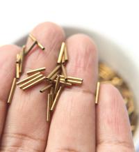 Fine 1.3 MM Seamless Brass Tubes 5/10/20/30/40/60/80 MM Length rare findings, brass tubes, jewelry making, craft supplies, decoration