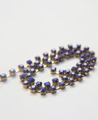 16 SS Rhinestone Chain Vintage Glass Pressed Chatons Royal Blue Opaque (4mm) 1/2/5/15 Meters embroidery materials, craft vintage findings