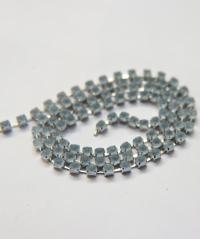 12 SS Rhinestone Chain Vintage Glass Light Sapphire Frosted Silver Plated 3mm 1/2/5/15 Meters Wedding Supplies|Jewelry Making|Decoration