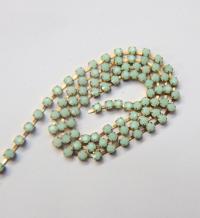 12 SS Swarovski Cup Chain in Mint Alabaster 3mm Made in Austria 0.5/1/2/5 Meters strass chains, embroidery materials, craft supplies