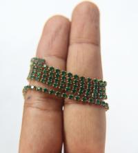 14pp Swarovski Vintage Chain in Emerald (2mm) 0.5/1/2/5/15 Meters Brass Settings