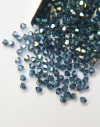 4mm Swarovski Montana AB Bicones 36/72/144/432/720 Pieces Jewellery making beads, couture embellishments, rainbow sequins