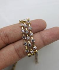 16 SS Rhinestone Chain Swarovski in Light Amethyst Satin 4mm 0.5/1/2/5/15 Meters vintage findings, strass chains, embroidery materials